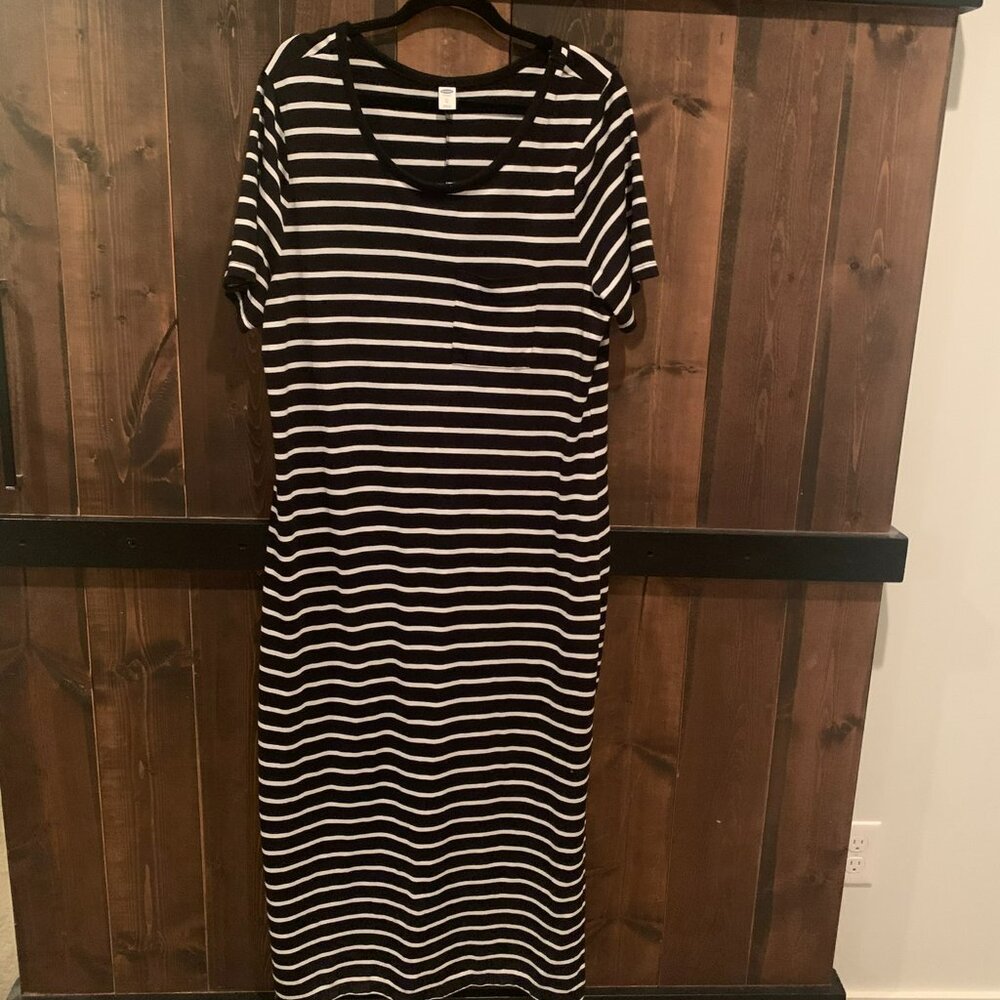 Old Navy Striped Nautical Maxi Dress Women's Size XL